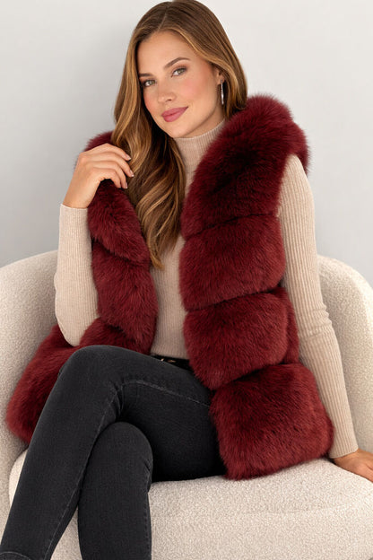 Scarlett Fur Vest with Plush Texture