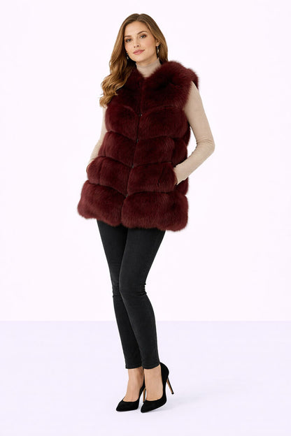 Scarlett Fur Vest with Plush Texture
