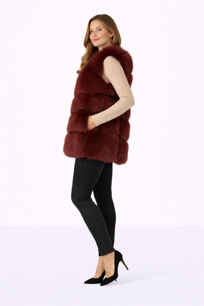 Scarlett Fur Vest with Plush Texture