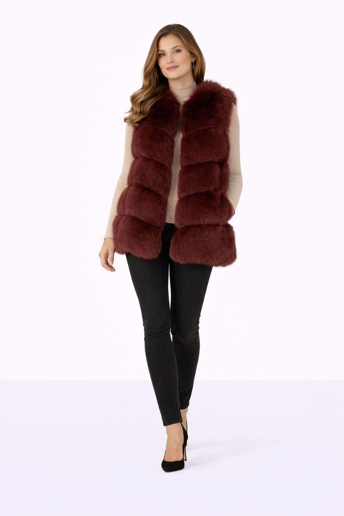 Scarlett Fur Vest with Plush Texture