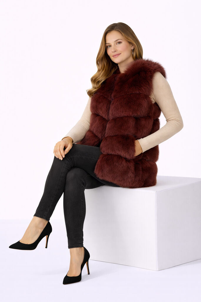 Scarlett Fur Vest with Plush Texture