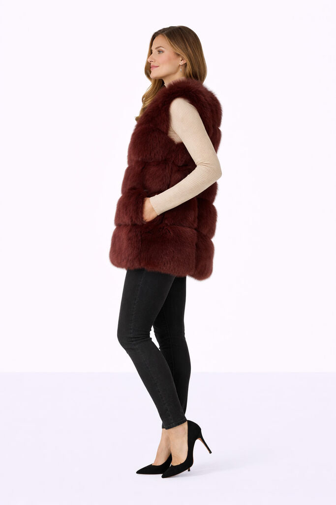 Scarlett Fur Vest with Plush Texture