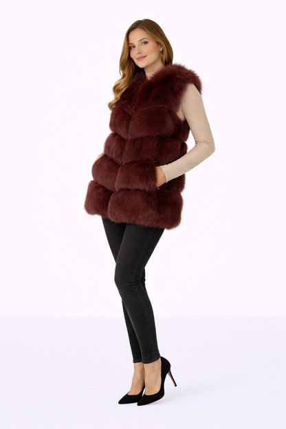 Scarlett Fur Vest with Plush Texture