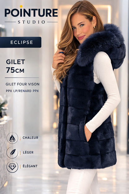 Eclipse Fur Gilet with Hood