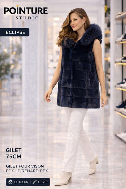 Eclipse Fur Gilet with Hood