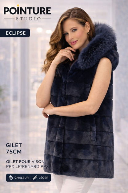 Eclipse Fur Gilet with Hood