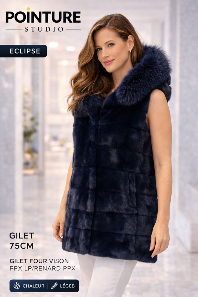 Eclipse Fur Gilet with Hood