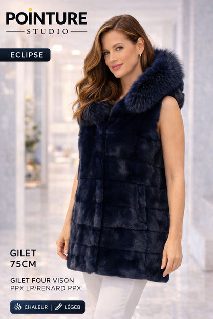 Eclipse Fur Gilet with Hood