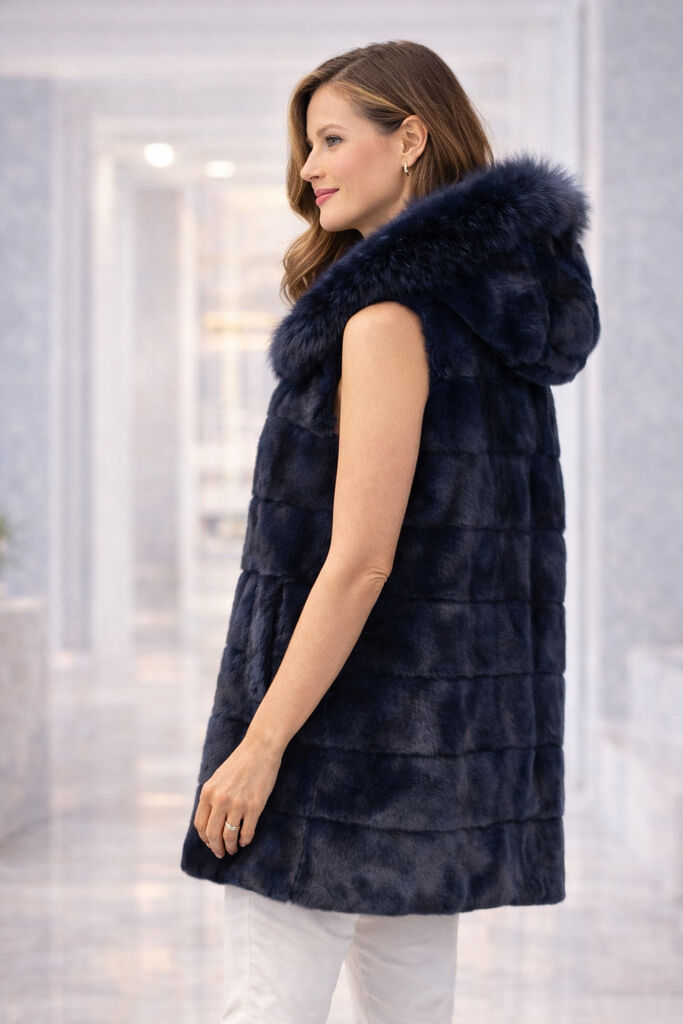 Eclipse Fur Gilet with Hood