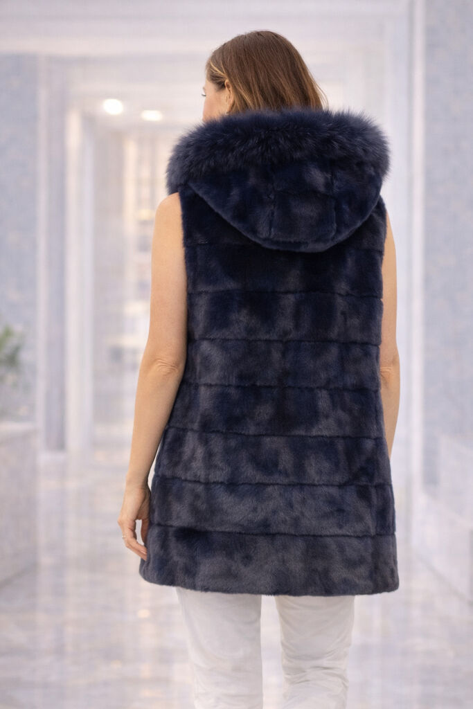 Eclipse Fur Gilet with Hood