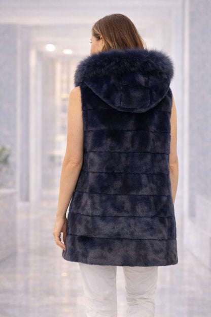 Eclipse Fur Gilet with Hood