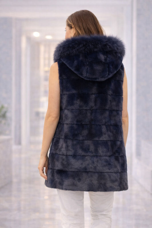 Eclipse Fur Gilet with Hood