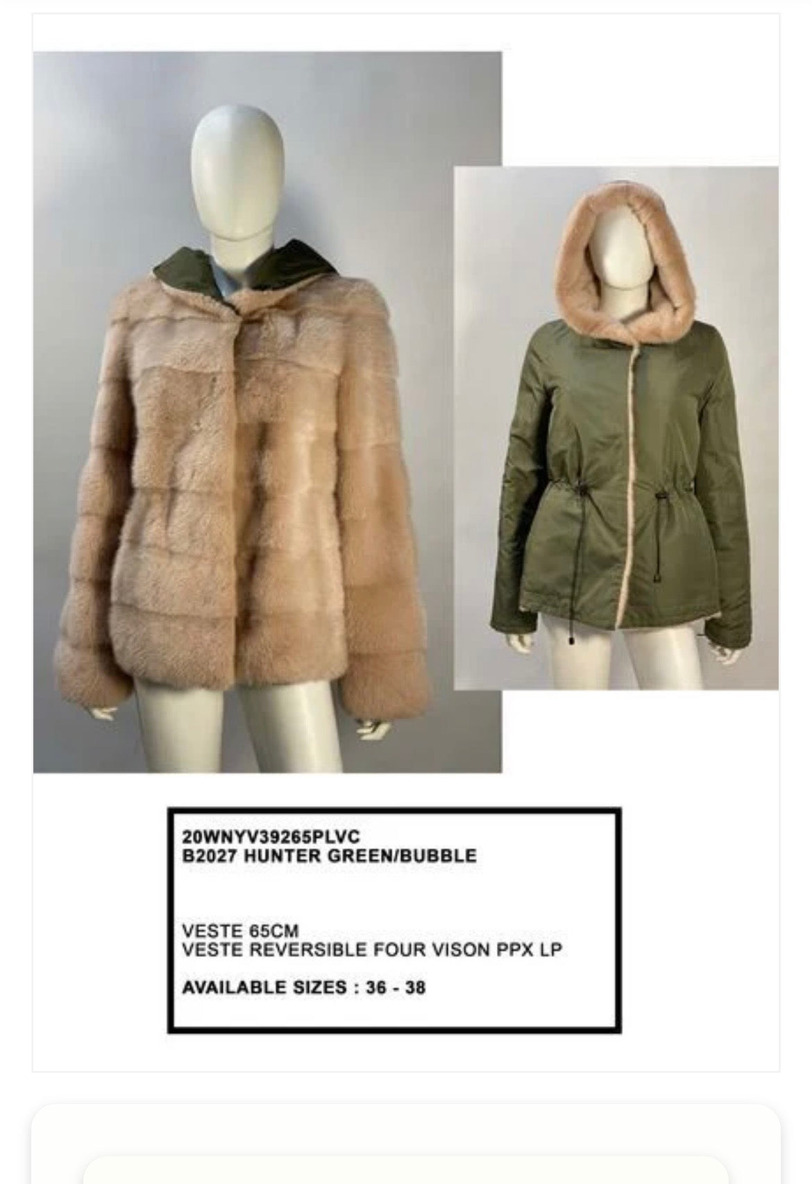 Reversible Fur and Quilted Hooded Jacket