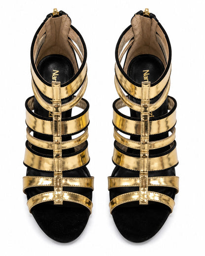Shoes Laminato Ner/Oro