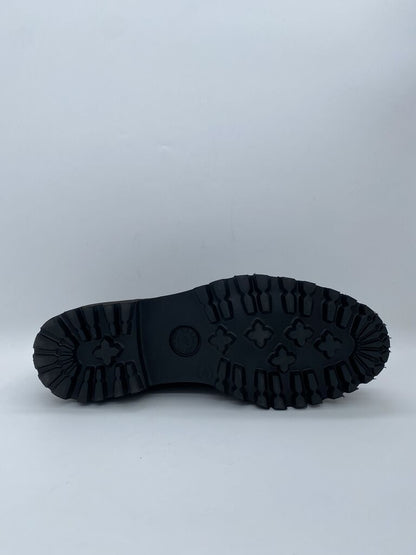 Black Suede Derby Shoes with Lug Sole