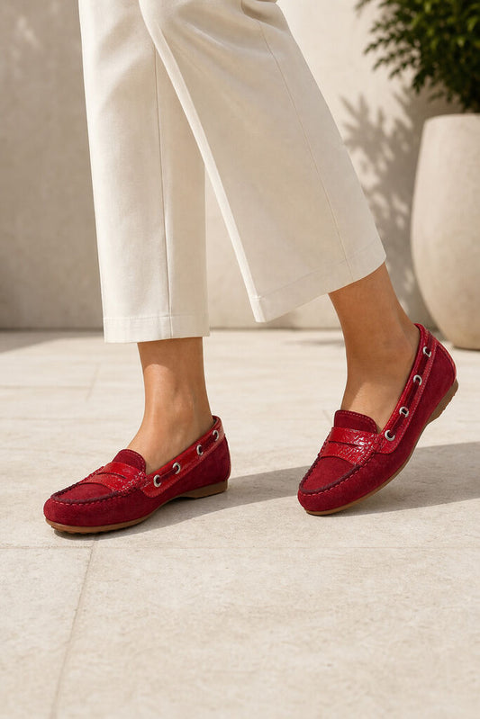 Shoes Suede Rosso