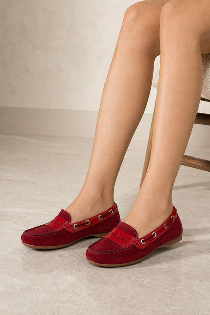Shoes Suede Rosso