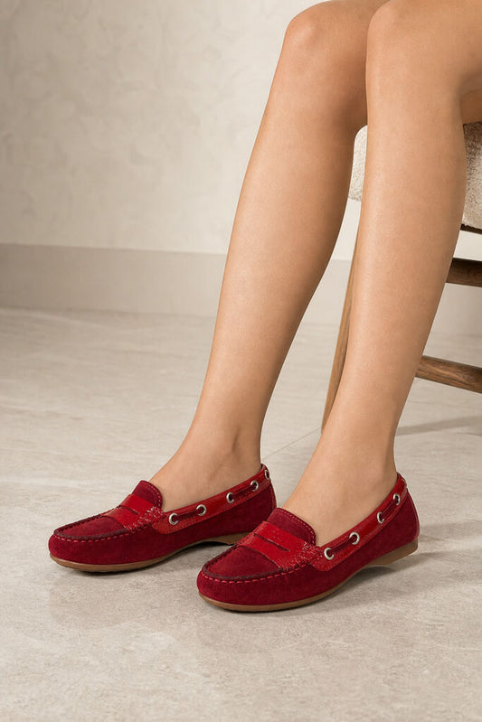 Shoes Suede Rosso