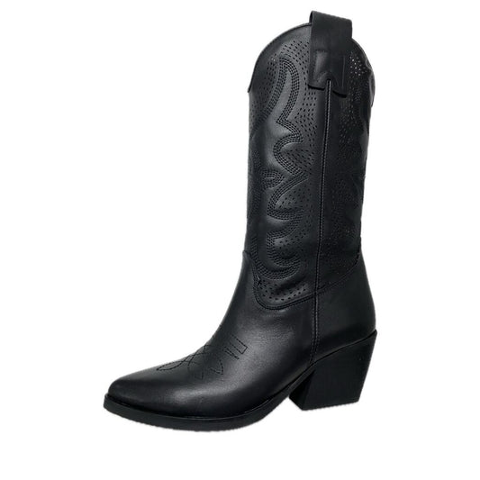 Western Boot Nappa BLACK