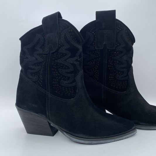 Western Boot Suede BLACK