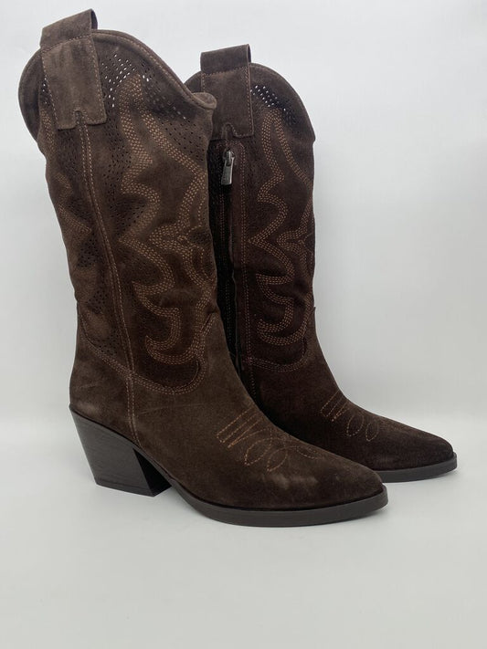 Western Boot Suede BROWN