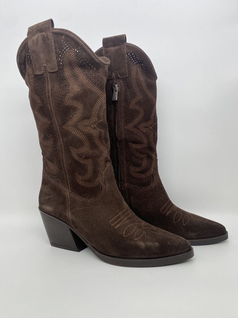 Western Boot Suede BROWN