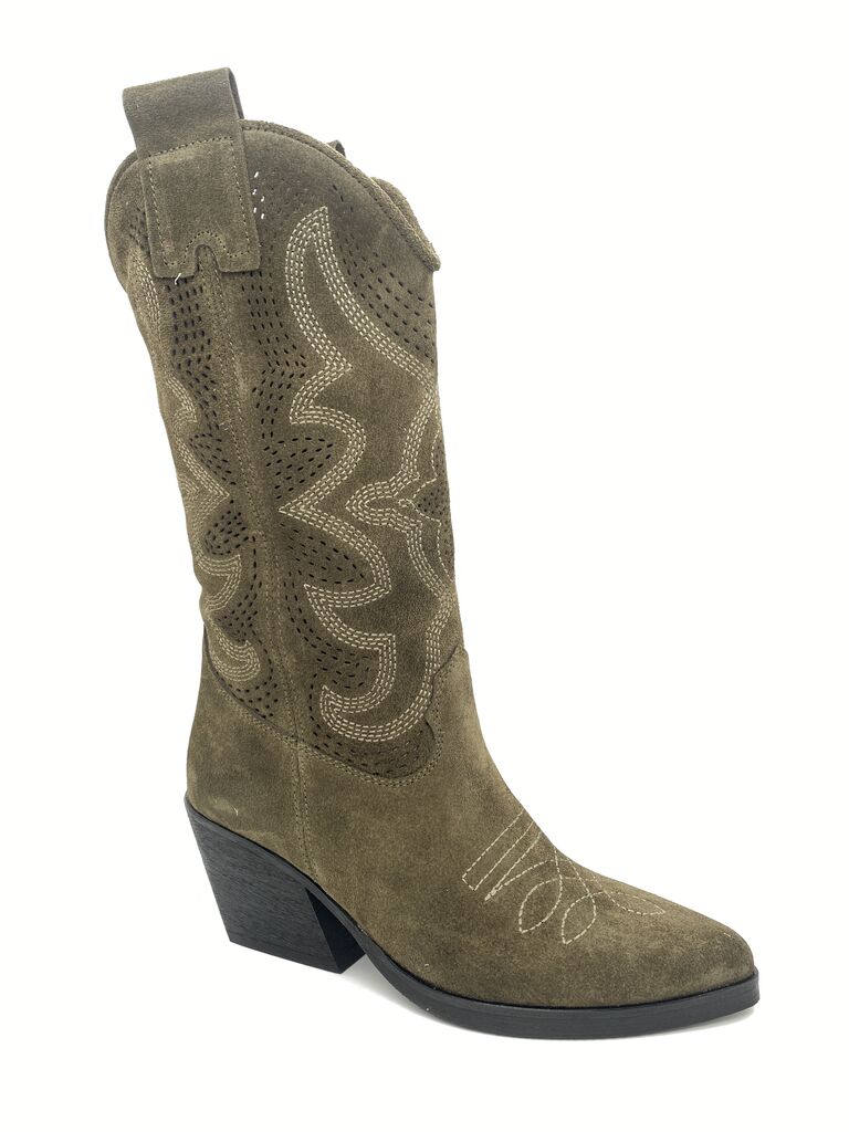 Western Boot Suede GREEN