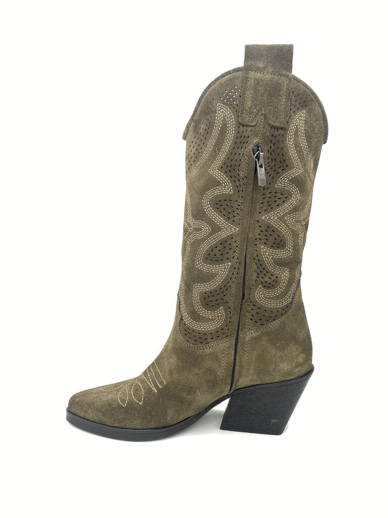 Western Boot Suede GREEN