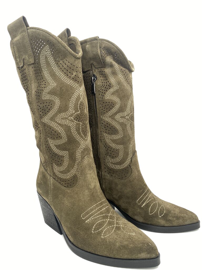 Western Boot Suede GREEN