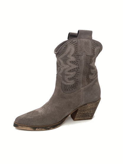 Western Boot Suede TAUPE