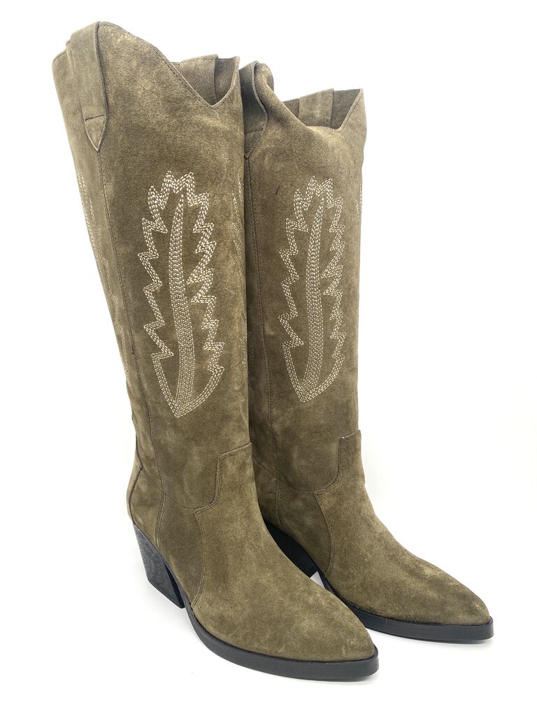 Western Boot Suede GREEN