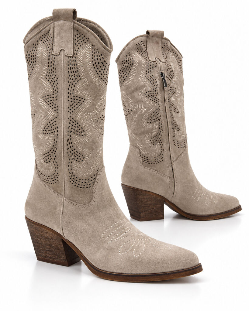 Western Boot Suede BEIGE