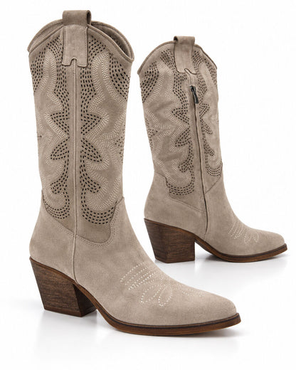 Western Boot Suede BEIGE