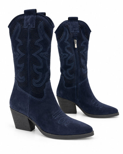 Western Boot Suede BLUE