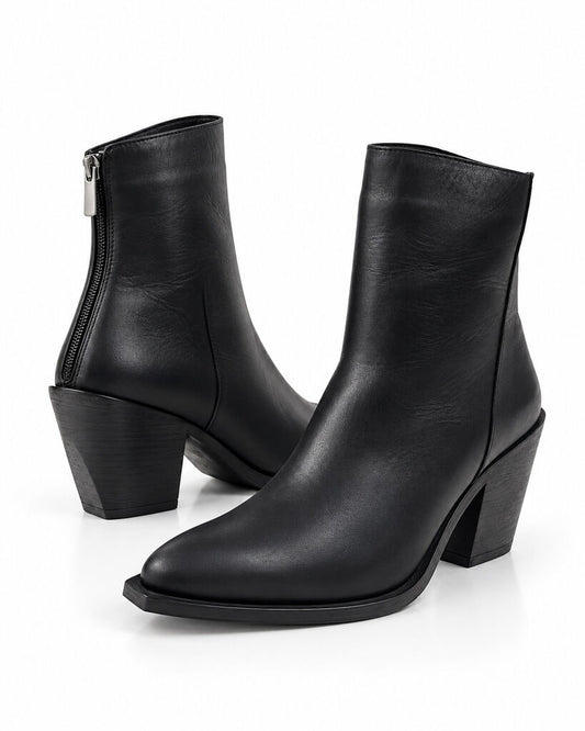 Western Boot Nappa BLACK