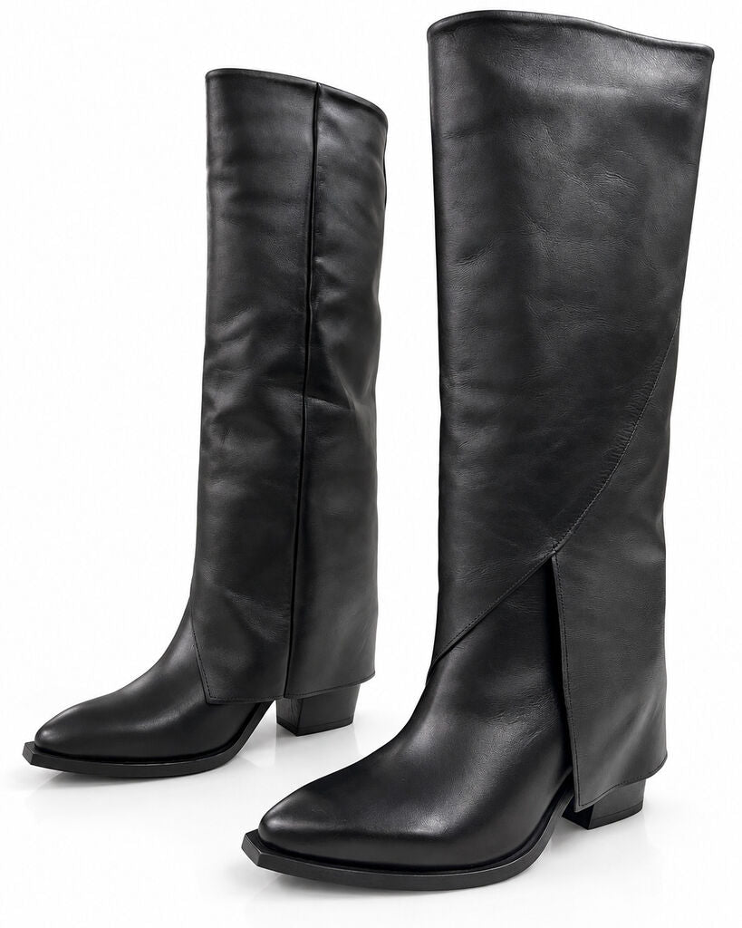 Western Boot Nappa BLACK