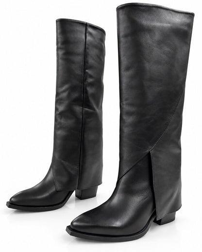 Western Boot Nappa BLACK