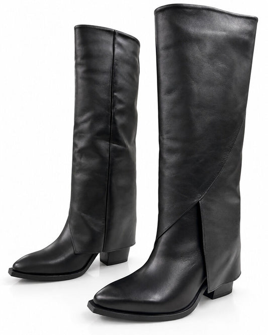 Western Boot Nappa BLACK