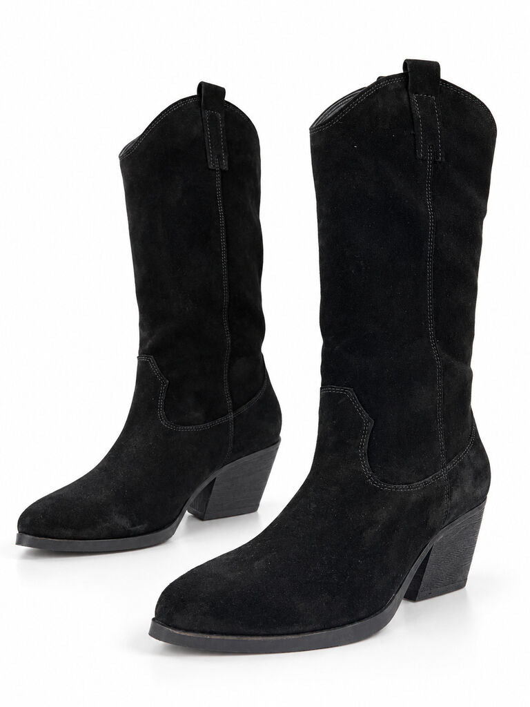 Western Boot Suede BLACK