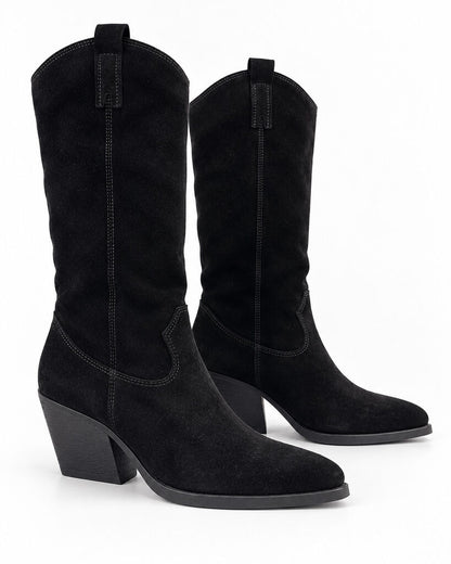 Western Boot Suede BLACK