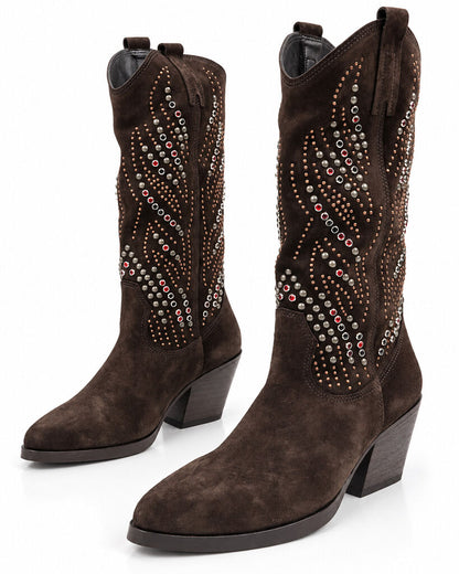 Western Boot Sue/Stud BROWN