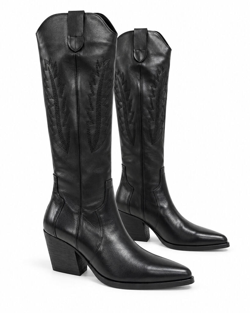 Western Boot Nappa BLACK