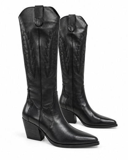 Western Boot Nappa BLACK