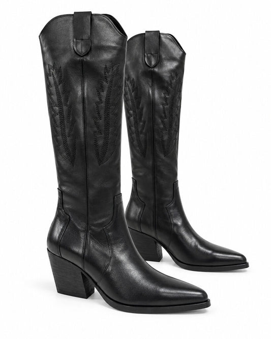 Western Boot Nappa BLACK