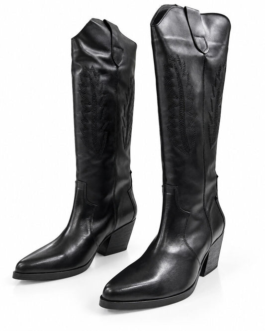 Western Boot Nappa BLACK