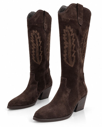 Western Boot Suede BROWN