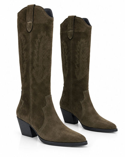 Western Boot Suede KHAKI