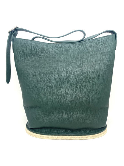 Teal Textured Tote Bag with Minimalist Design