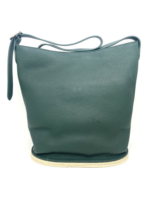 Teal Textured Tote Bag with Minimalist Design