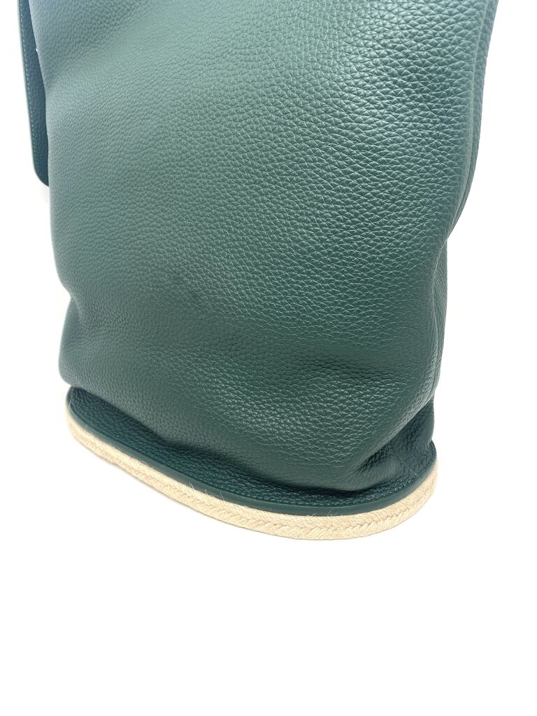 Teal Textured Tote Bag with Minimalist Design